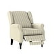 preview thumbnail 24 of 27, The Gray Barn Hale Rustic Woven Striped Linen Wingback Push-back Recliner Barley Tan Stripe