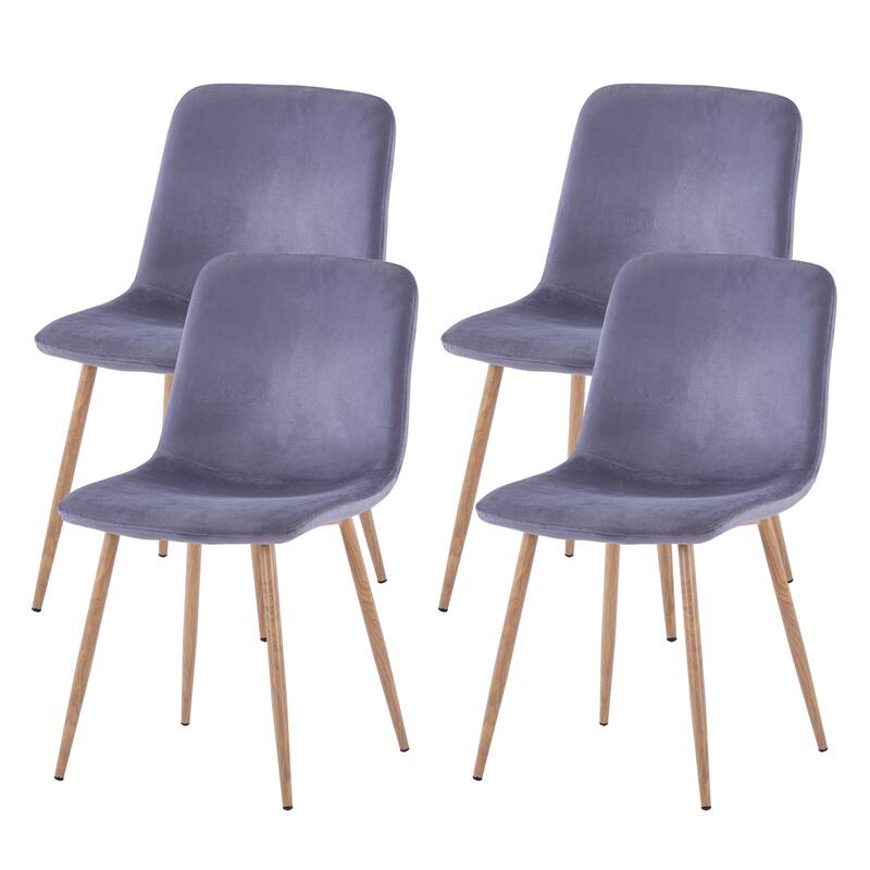 Gray Dining Chair Set of 4 Dining Table Chair Living Room Side Chair - Gray
