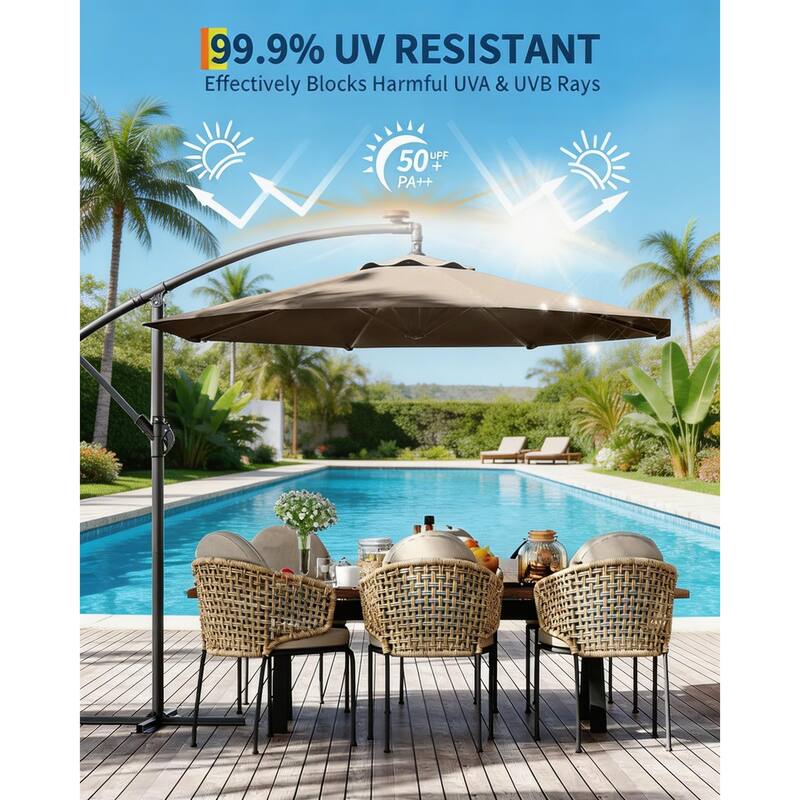 Cantilever Umbrella, with 360° Rotating