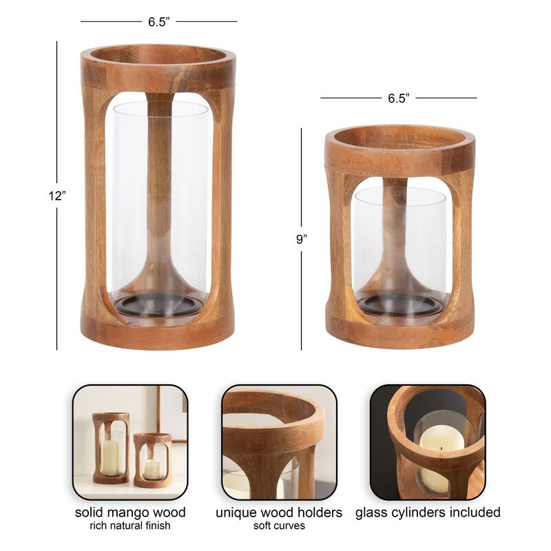 Kate and Laurel Dahl Candle Holder Set - 7x7x12