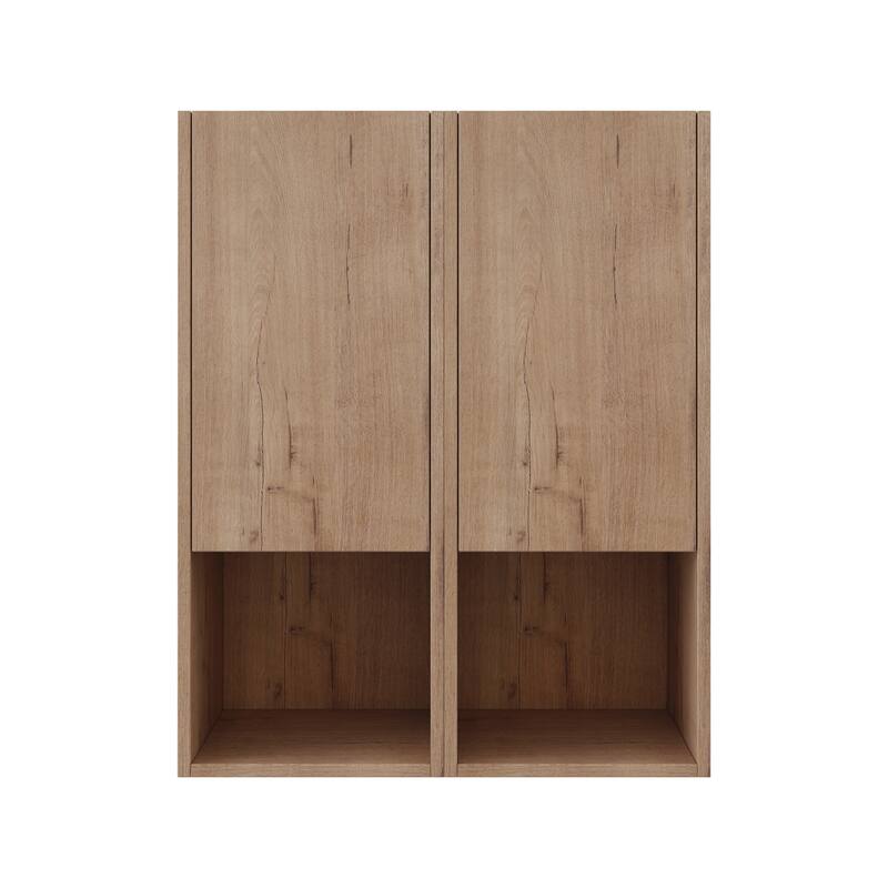 Modern Bathroom Side Cabinet with Soft-Close Door Hinges & Reversible Door, Floating Wall-Mounted Storage Cabinet