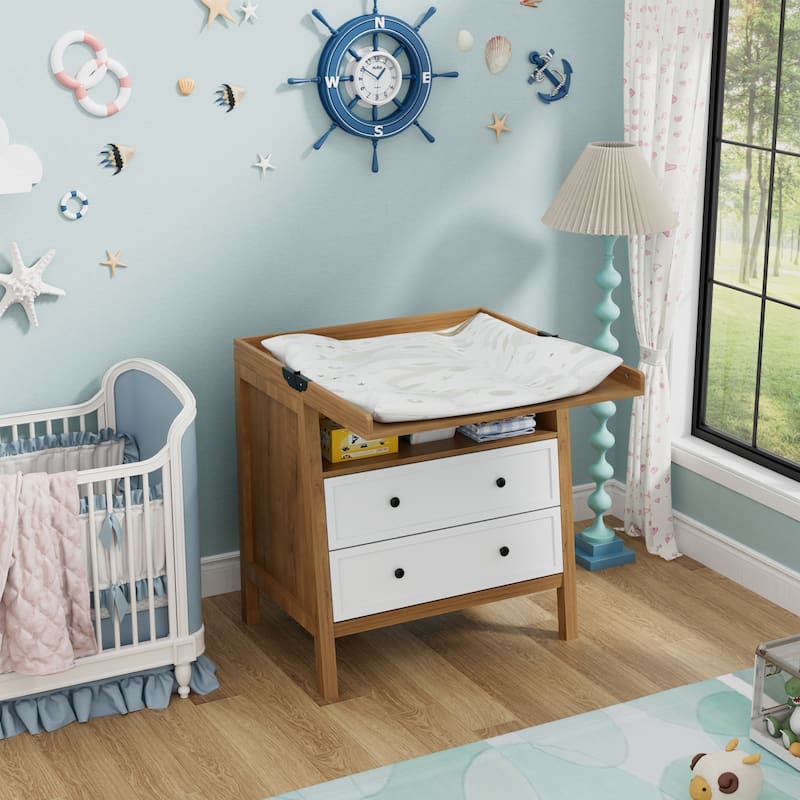 Baby Changing Table Multi-Functional 2 Drawer Dresser