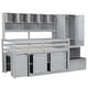 preview thumbnail 11 of 11, Twin Size Wooden Loft Bed with Built-in Wardrobe & Under-bed Desk, Storage Bed with Drawers and Shelves, for Kids Girl Boy, Grey