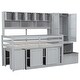preview thumbnail 39 of 54, Wooden Low Loft Bed Frame with Desk, Wardrobe & Big Storage