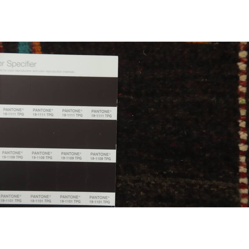 Hand Knotted Oriental 100% Wool Carpet Traditional Tribal Black Ardebil Runner Rug - 10' 0'' X 3' 7''
