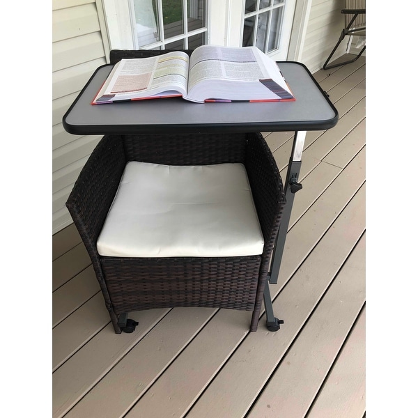 Shop Gymax Overbed Rolling Table Over Bed Laptop Tray