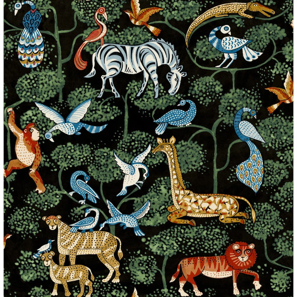 A-Street Prints Rigby Multicolor Jungle Animals Wallpaper