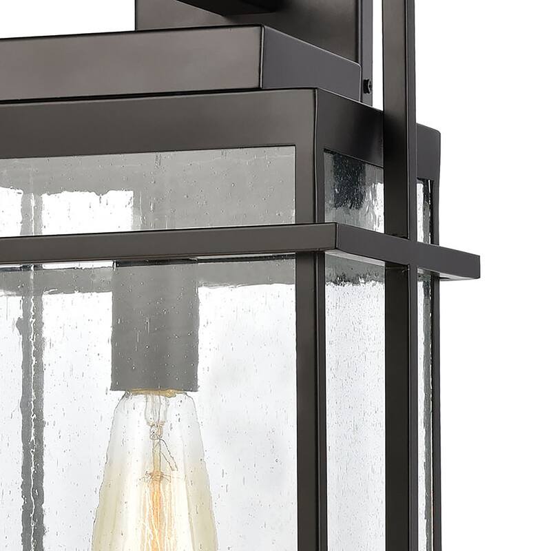 Elk Home Breckenridge Matte Black With Seedy Glass 1 Light Wall Sconce