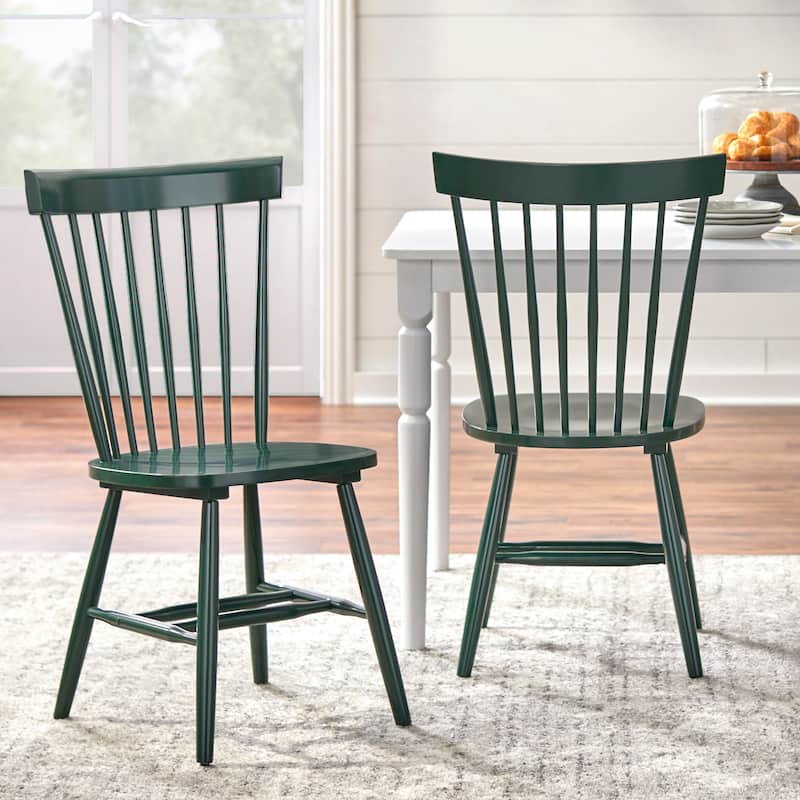 Simple Living Venice Farmhouse Dining Chairs (Set of 2) - Green
