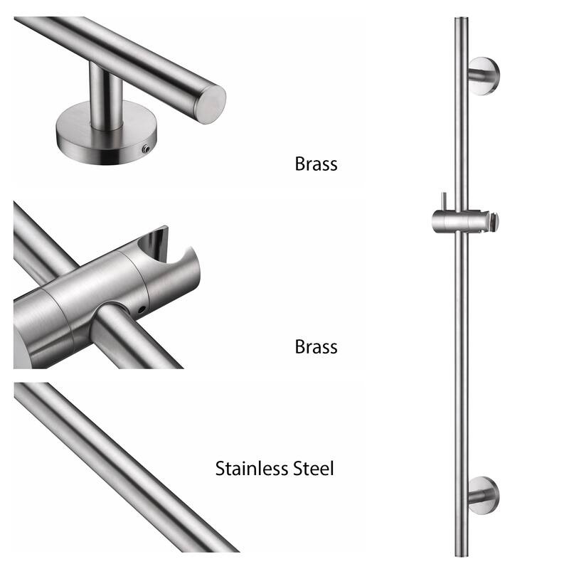 Luxier SB01-30 30 in. Adjustable Slide Bar for Handheld Showerheads