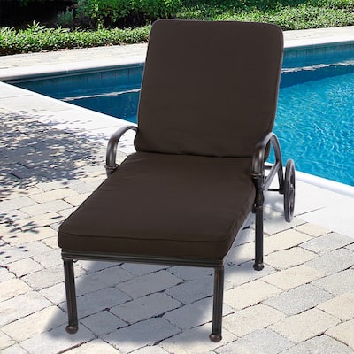 Sorra Home Outdoor 25-inch Chaise Lounge Cushion with Sunbrella Fabric - 25"