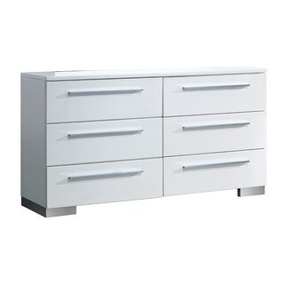 Minimal Modest Wooden Dresser In Contemporary With 6 Drawers, White ...