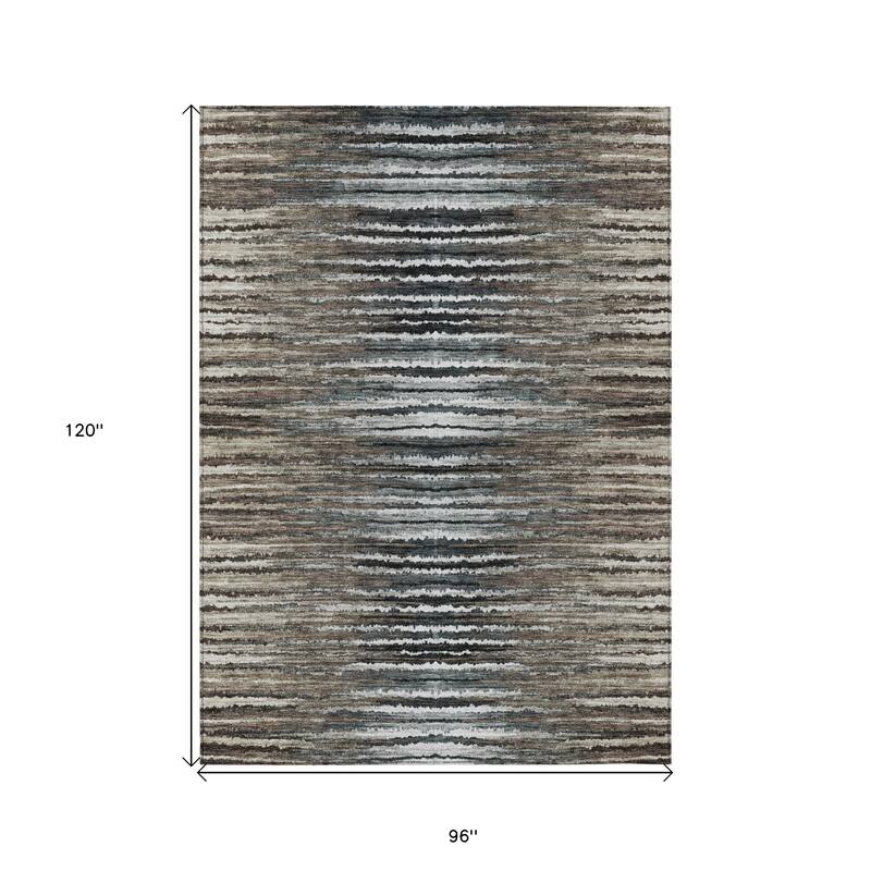 Alsin Stripe Easy-To-Clean Heritage-Inspired Outdoor Rug