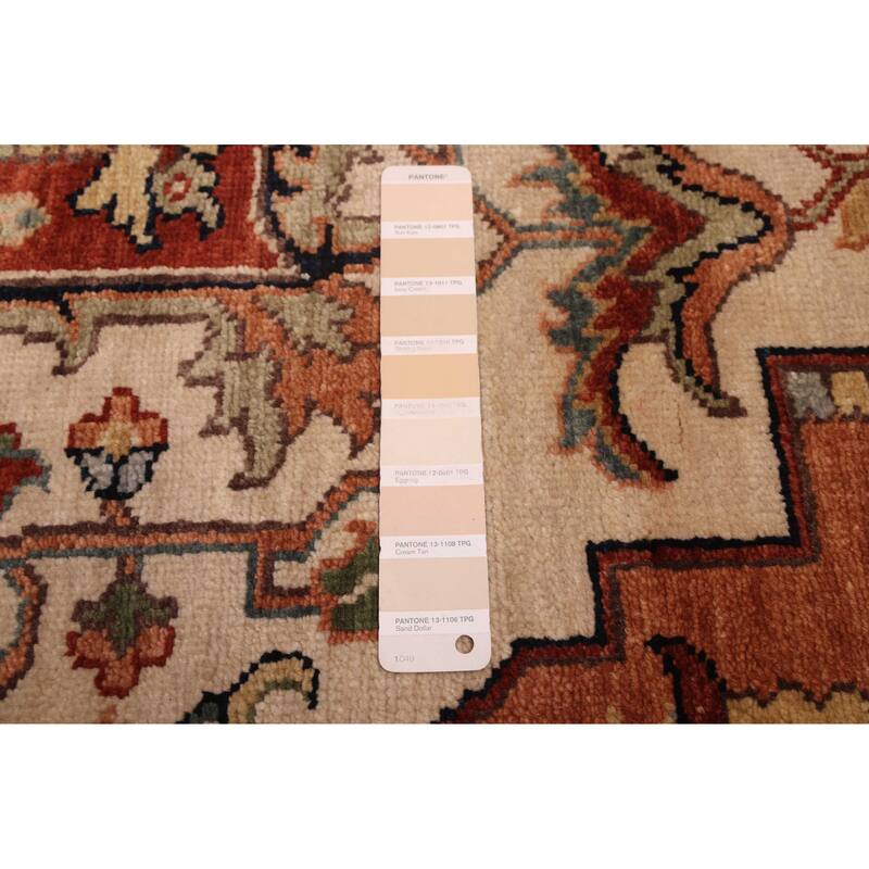 ECARPETGALLERY Hand-knotted Jules Sultane Ivory Wool Rug - 8'11 x 11'10