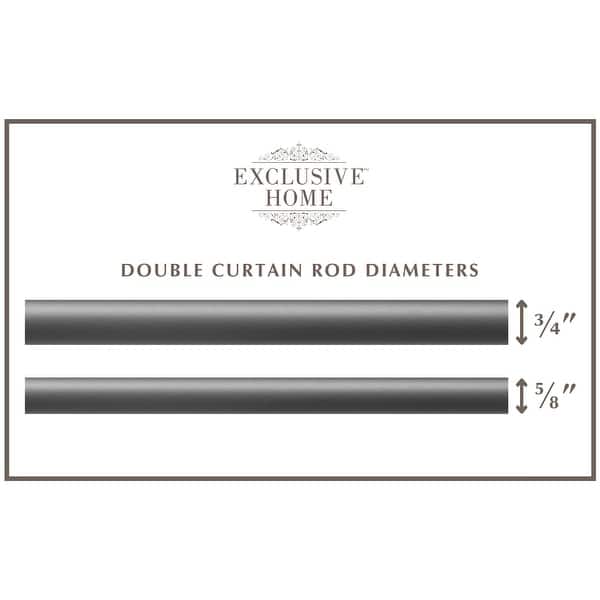 dimension image slide 4 of 8, Copper Grove Harmanli Wraparound Double Curtain Rod