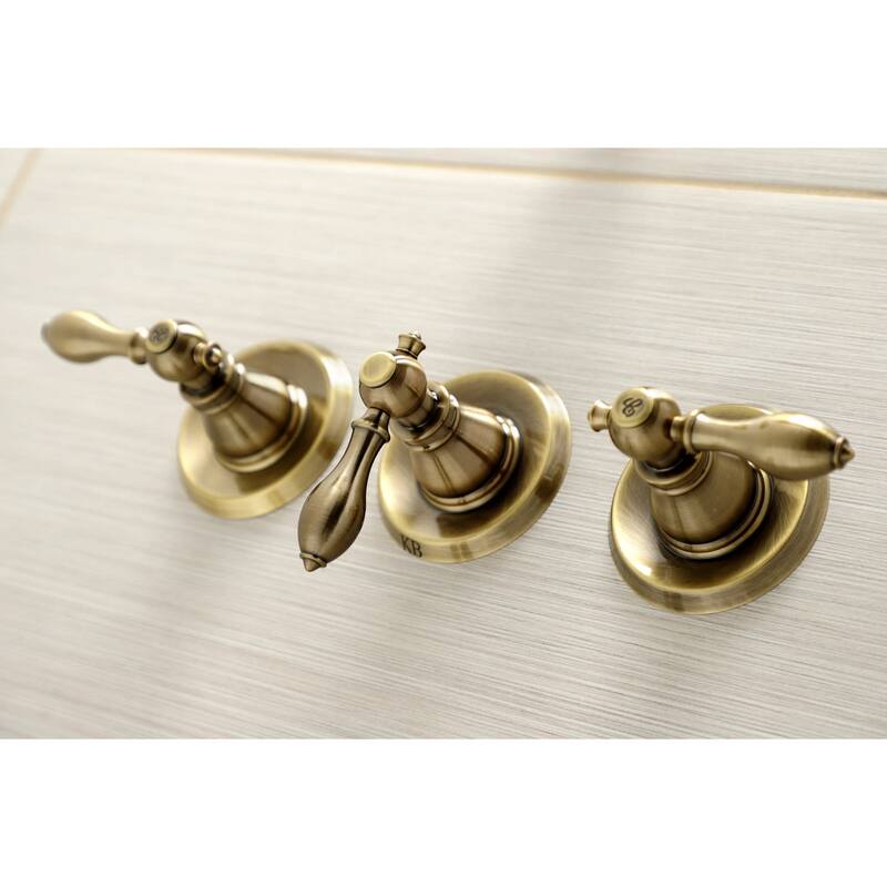 Kingston Brass American Classic Three-Handle Tub and Shower Faucet