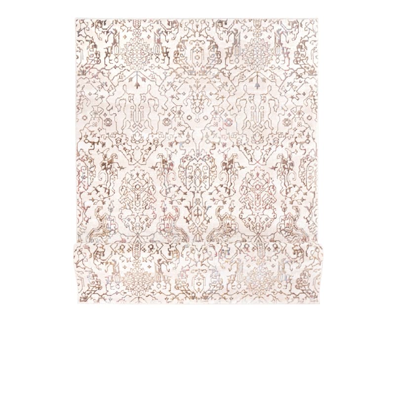 Liam Transitional Beige and Mustard Abstract Rug