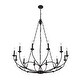 preview thumbnail 5 of 6, Arabella 12 Light Chandelier - Matte Black