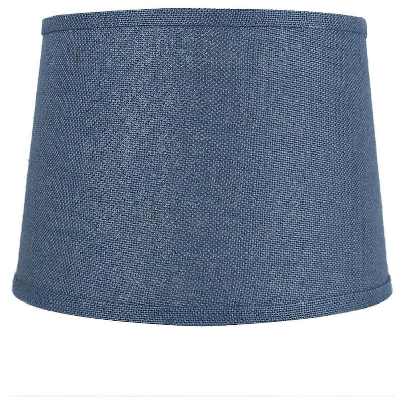 French Drum Burlap Lampshade, 12" to 16" Bottom Size