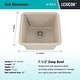 preview thumbnail 32 of 44, 15" x 15" Quartz Single Bowl Drop-In Granite Composite Sink - 15"x15"