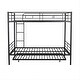 preview thumbnail 13 of 14, Black Full Over Full Metal Bunk Bed with Trundle & Able to Split