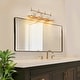preview thumbnail 7 of 9, Nisa Mid-century Modern 4-Light Gold Bathroom Vanity Light Metal Wall Sconces - L 29.1"* W 7.9"* H 9"