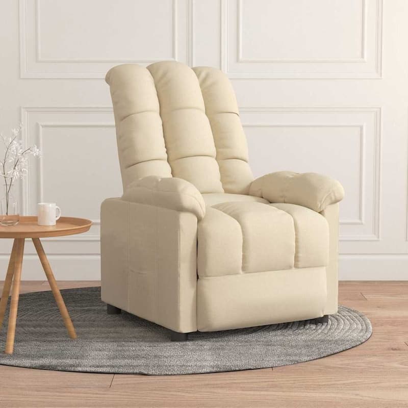 vidaXL Recliner Cream Fabric - 29.1" x 38.9" x 40.1"