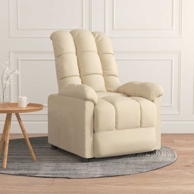 vidaXL Recliner Cream Fabric - 29.1" x 38.9" x 40.1"