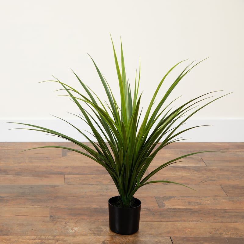 Potted Grass Outdoor Artificial Plant - 2' - Green