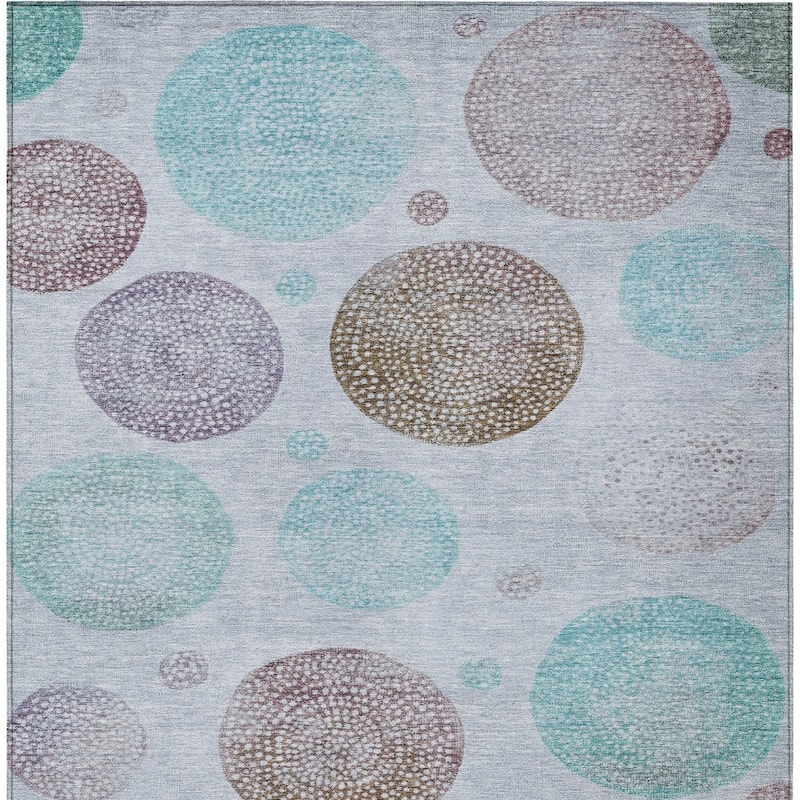 HomeRoots Geometric Transitional Rectangle Outdoor Rug