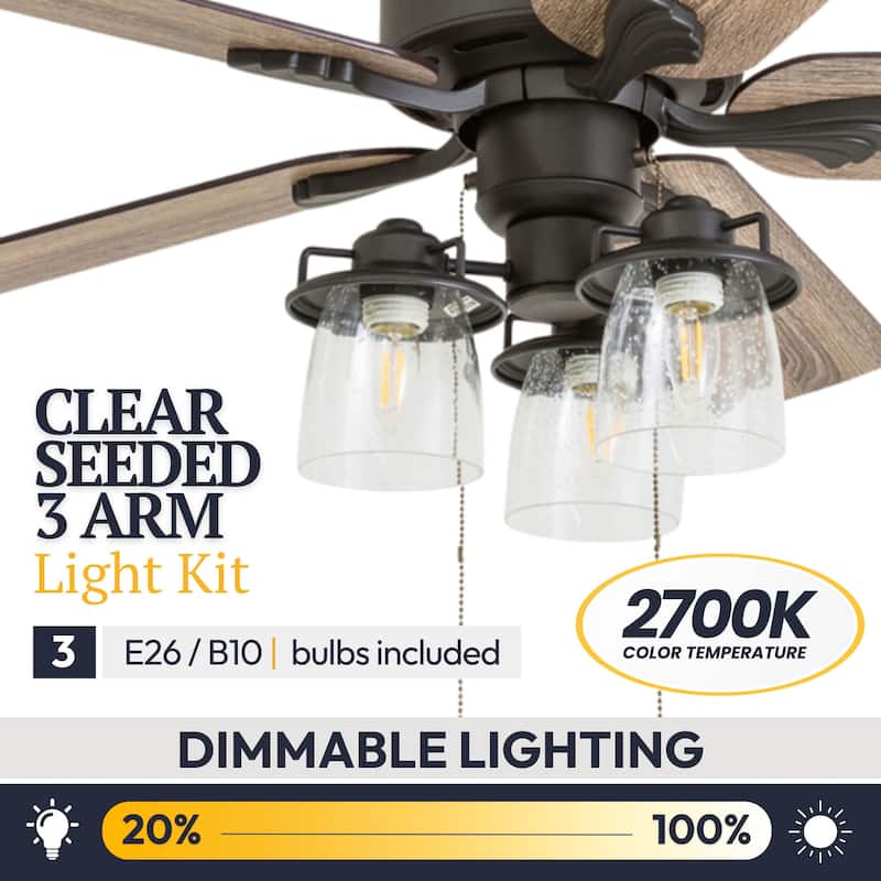 The Gray Barn Wildroot Farmhouse 52-inch Aged Bronze LED Ceiling Fan