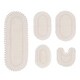 preview thumbnail 23 of 58, Hampton Crochet Bathmat 100% Cotton Non-Slip Bathroom Rug Set, Machine Washable Bath Rug, 5 Piece Bath Mat Set with Contour