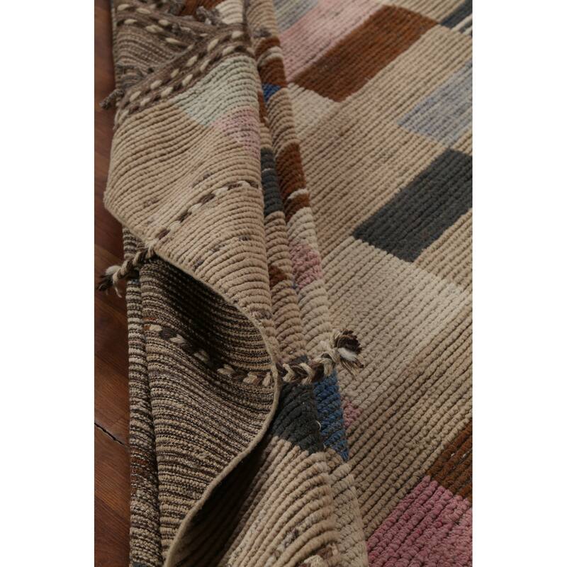All-Over Geometric Moroccan Oriental Area Rug Hand-Knotted Wool Carpet - 8'11"x 12'4"