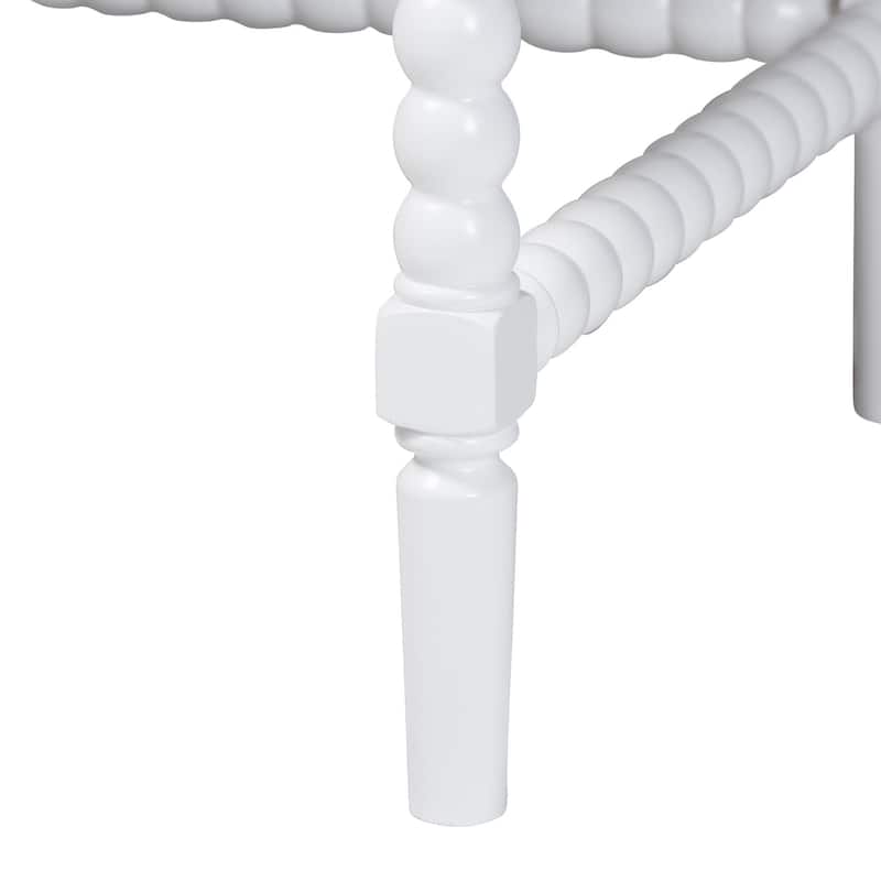 Archwood Writing Desk with Hutch - 3-Drawer Wood Desk with Bobbin Design for Home Office or Bedroom Workspace, White