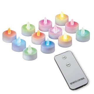 LED Tealight Candles with Remote Set of 12 6.750 x 5.000 x 2.300 On Sale Bed Bath Beyond 36712078
