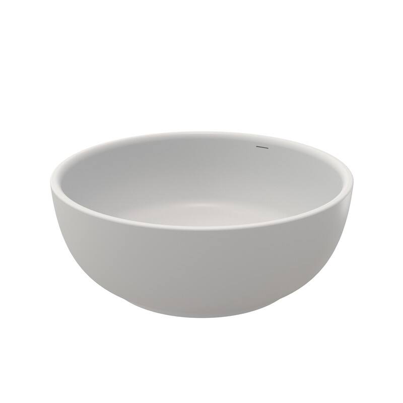 MEDUNJESS 59'' Freestanding Bathtub Solid Surface Soaking Tub