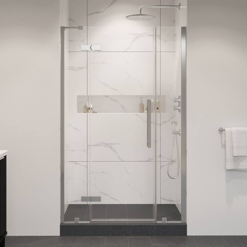 OVE Decors Tampa Alcove Frameless Pivot Hinge Shower Door, 2025