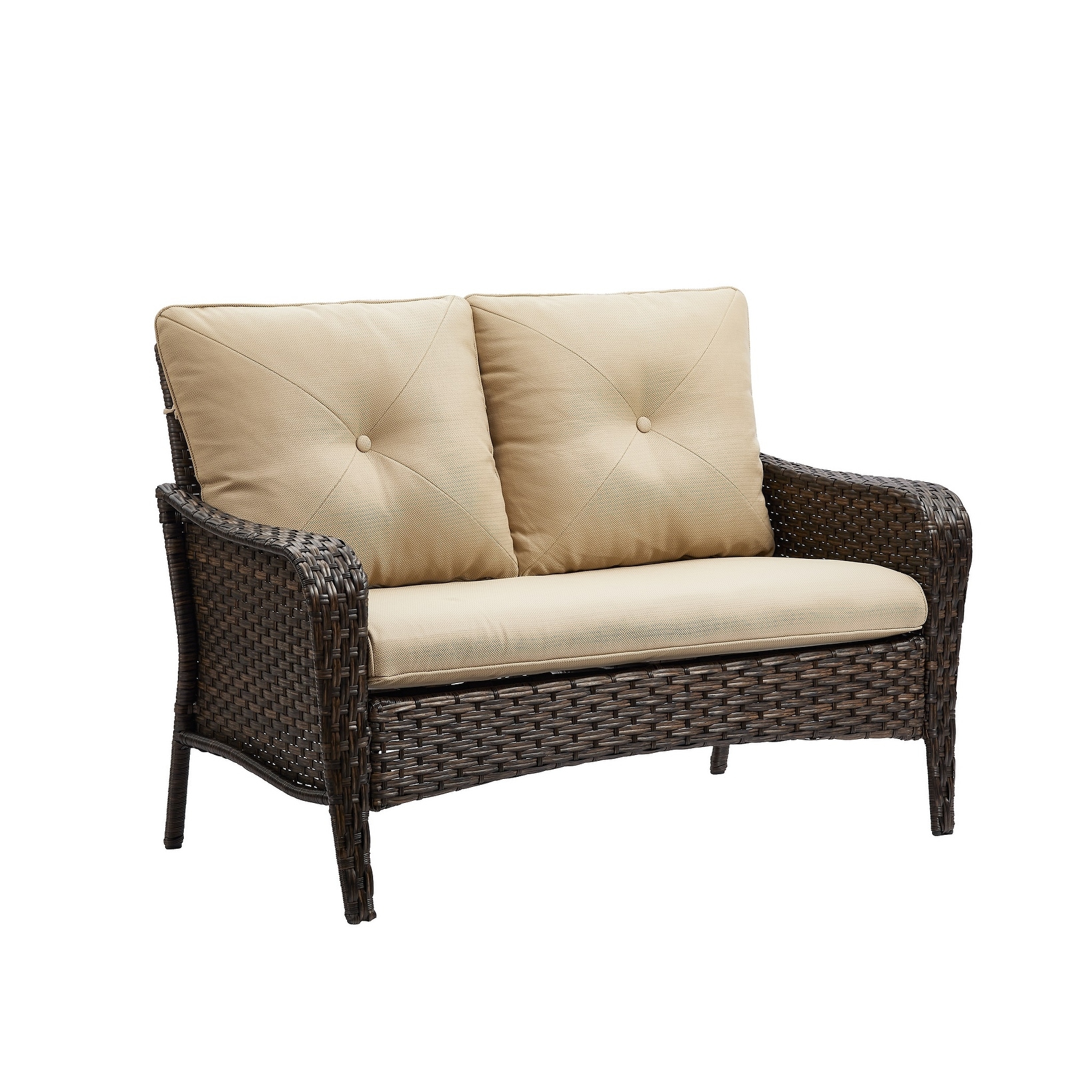 Two seater shop wicker sofa