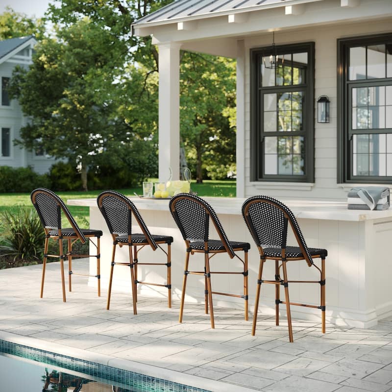 Martha Stewart All-Weather Stackable Patio Bistro Counter Stool - 18.5"W x 23.25"D x 42"H