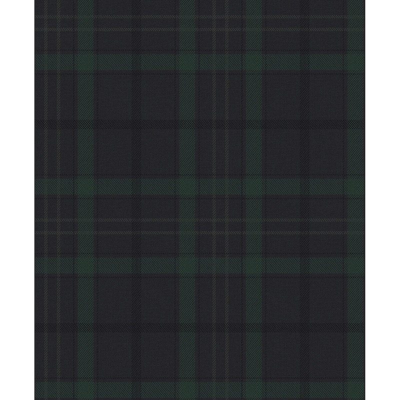 NextWall Tailor Plaid Peel and Stick Wallpaper - 20.9 in. W x 18 ft. L - Dark Blue & Evergreen
