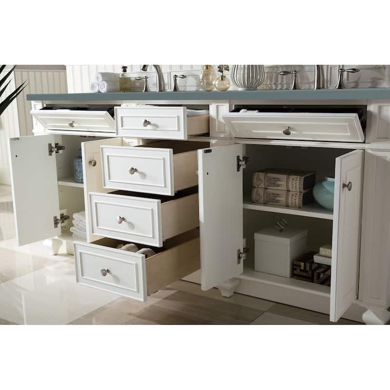 James Martin Vanities Bristol 72" Double Vanity, Bright White