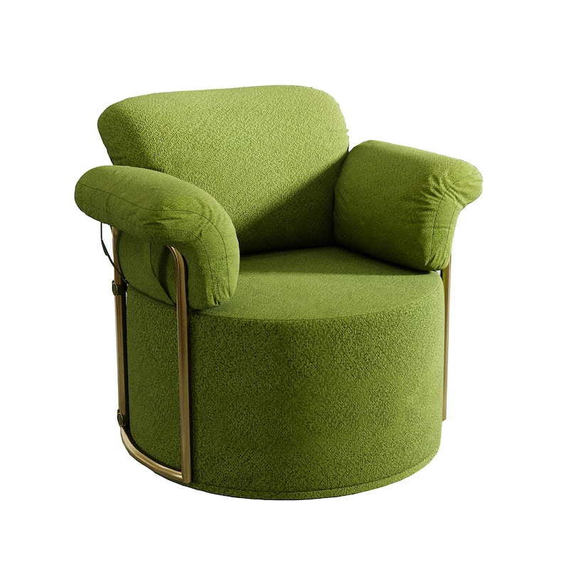 360 Degree Square Swivel Accent Sofa Chair for Living Room