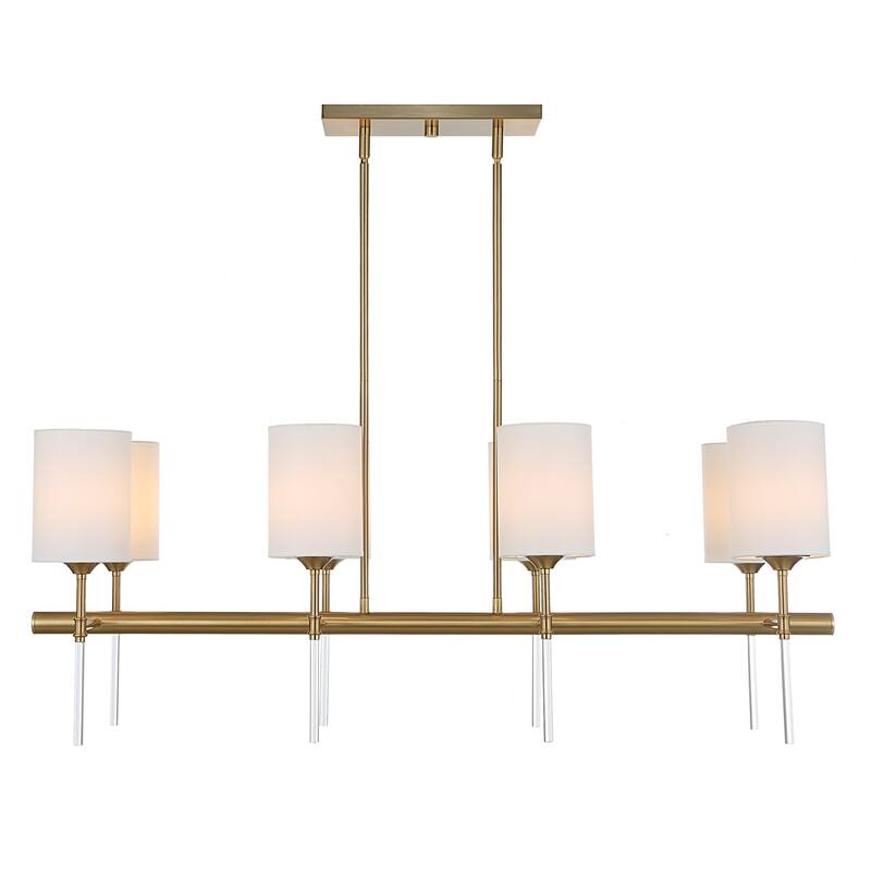 8-Light Linear Ceiling Chandelier - 43.5"