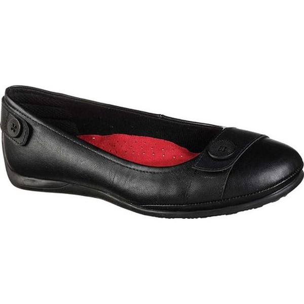 flat black work shoes ladies