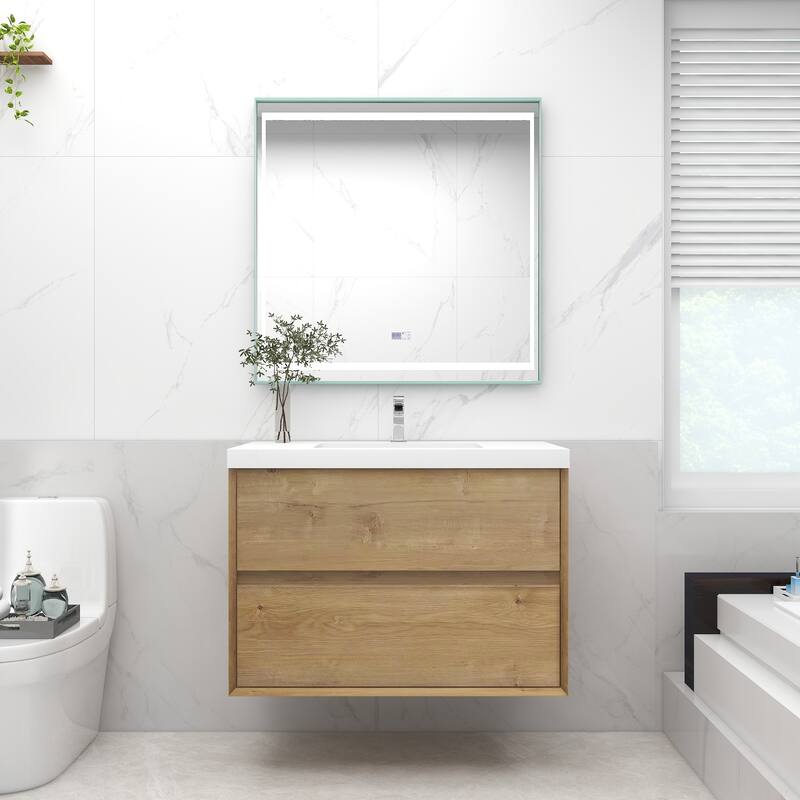 Selina 36" Wall Mounted Vanity with Single Sink - 36