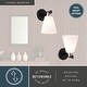 preview thumbnail 4 of 13, Vermont Matte Black and Satin Nickel Bathroom Vanity Lighting Fixture, Etched White Glass Shade, Dimmable, LED Compatible Wall