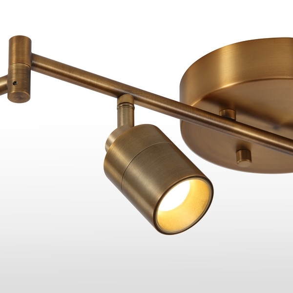 Shura 6 Light Brass Integrated LED Swivel Track Light with Rotatable Heads 5 ft. Track Lighting Kit 3000K 3000 Lumens