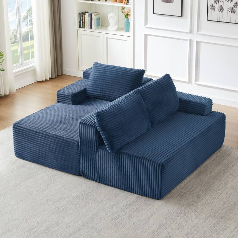96.1" Modern L-Shaped Cloud Sectional Sofa, No Assembly Required
