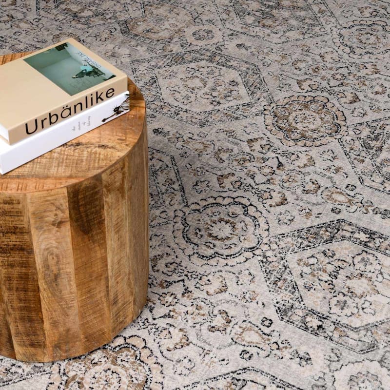 Hauteloom Bluffs Living Room, Bedroom Area Rug - Beige, Denim, Gray - 2' x 2'11"