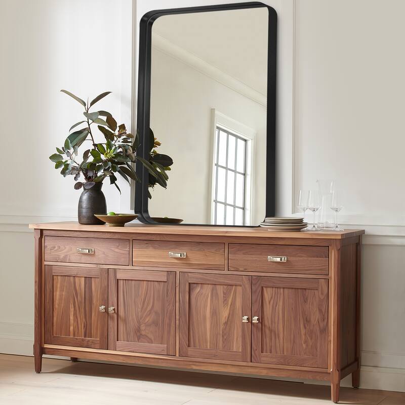 Modern Deep Rectangle Round Corner Wall Mirrors for Bathroom Mirror